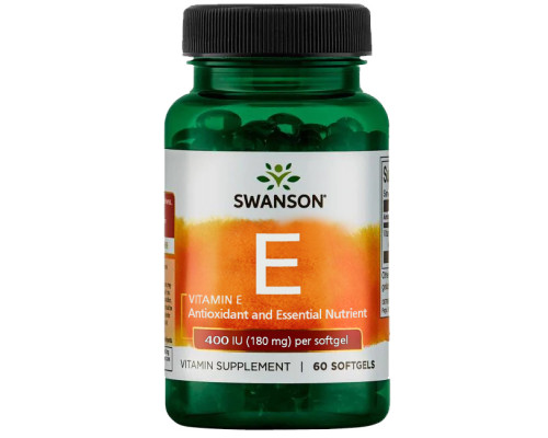 Swanson Vitamin E 400 IU 60 капсул