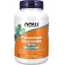 NOW Potassium Gluconate 99 мг 250 таблеток