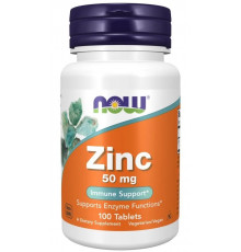 NOW Zinc Gluconate 50 мг, 100 таблеток