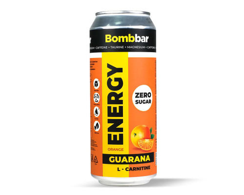 Энергетический напиток Bombbar ENERGY Guarana L-Carnitine 500 мл, Клубника