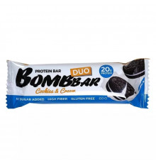 BombBar Duo Protein Bar Двухслойный 60 г, Печенье-крем