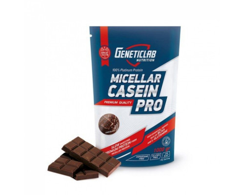 Казеин GeneticLab Micellar Casein Pro 1000 г, Шоколад