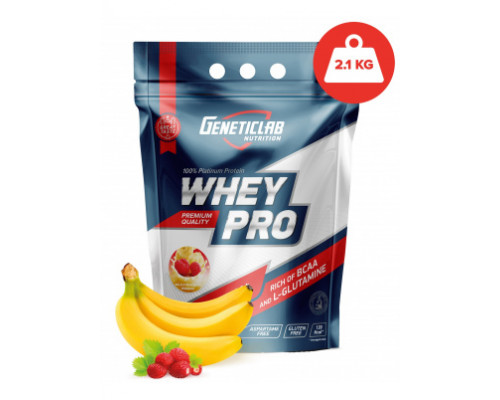 Сывороточный протеин GeneticLab Whey Pro 2100 г, Банан-Земляника