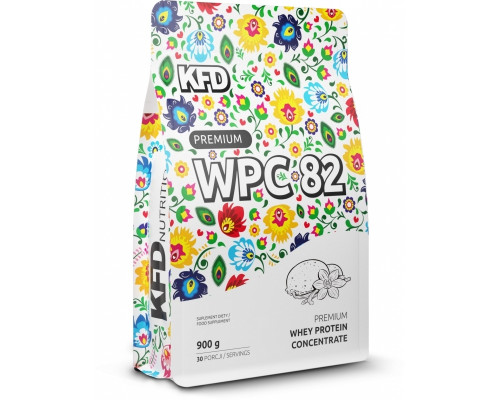 Сывороточный протеин KFD Nutrition WPC 82 Premium 900 г, Белый шоколад