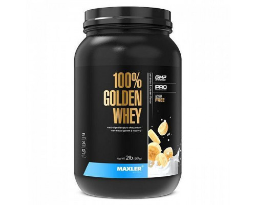 Сывороточный протеин Maxler Golden Whey 907 г, Банановый Крем