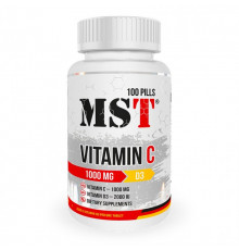 MST Nutrition Vitamin C 1000 мг + D3 2000 IU 100 таблеток