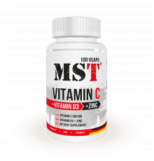 MST Nutrition Vitamin C 500 мг D3 + Zinc 100 капсул