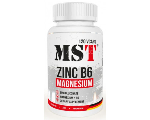 MST Nutrition Zinc Magnesium B6 120 капсул