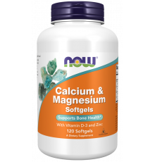 NOW Calcium & Magnesium with D-3 Softgels 120 капсул