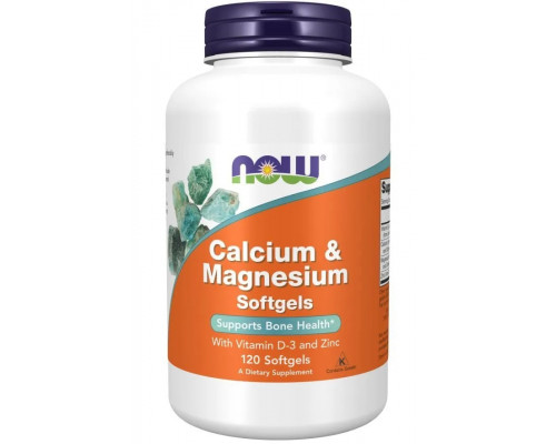 NOW Calcium & Magnesium with Vitamin D-3 and Zinc 120 капсул