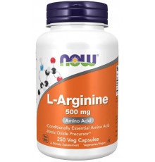 NOW L-arginine 500 мг 250 капсул