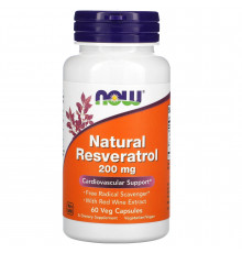 NOW Natural Resveratrol 200 мг 60 капсул