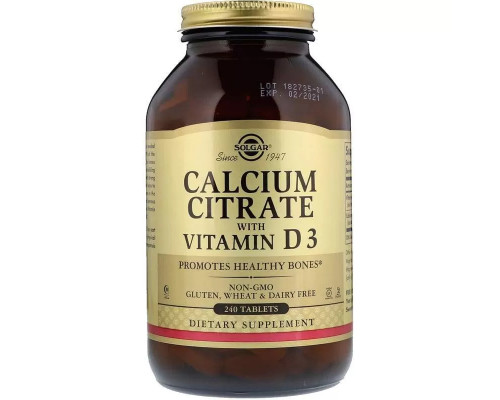 Solgar Calcium Citrate with Vitamin D3 240 таблеток