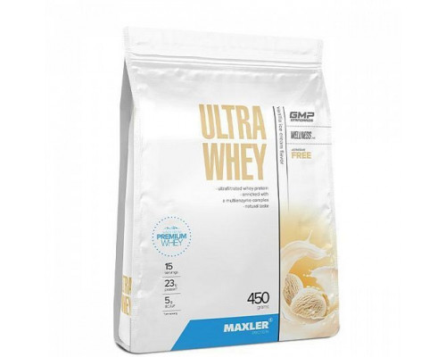 Гидролизат протеина Maxler Ultra Whey 450 г пакет, Ванильное мороженое