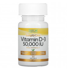 Super Nutrition Vitamin D-3 50000 ME 50 капсул