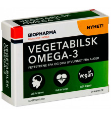 Biopharma Vegan Omega 3 30 капсул