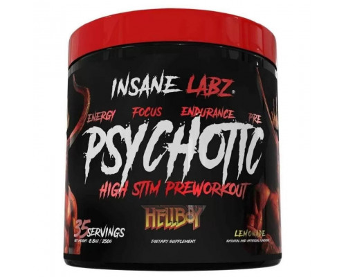 Предтренировочный комплекс Insane Labz Psychotic Hellboy 250 г, Ежевика