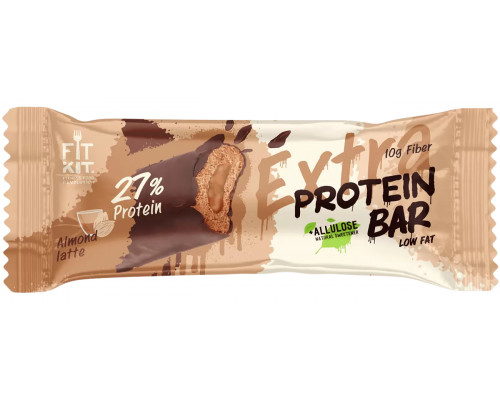 Fit Kit Protein BAR EXTRA 55 г (коробка 20 шт.), Миндальный латте