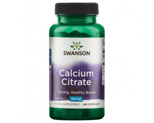 Swanson Calcium Cirate 200 мг 60 капсул