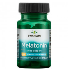 Swanson Dual Release Melatonin 3 мг 60 таблеток