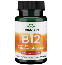 Swanson Vitamin B12 500 мкг 100 капсул