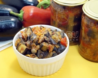 Баклажаны на зиму кусочками