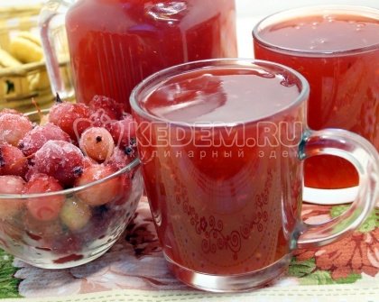 Кисель из замороженных ягод
