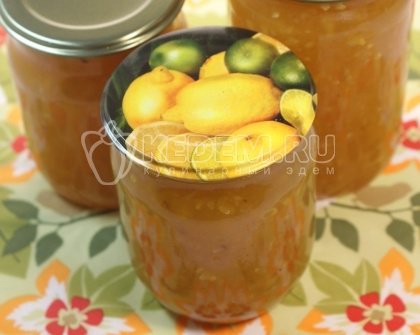 Кабачковое варенье с лимоном