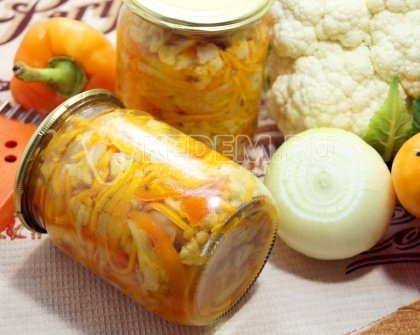Салат из цветной капусты на зиму
